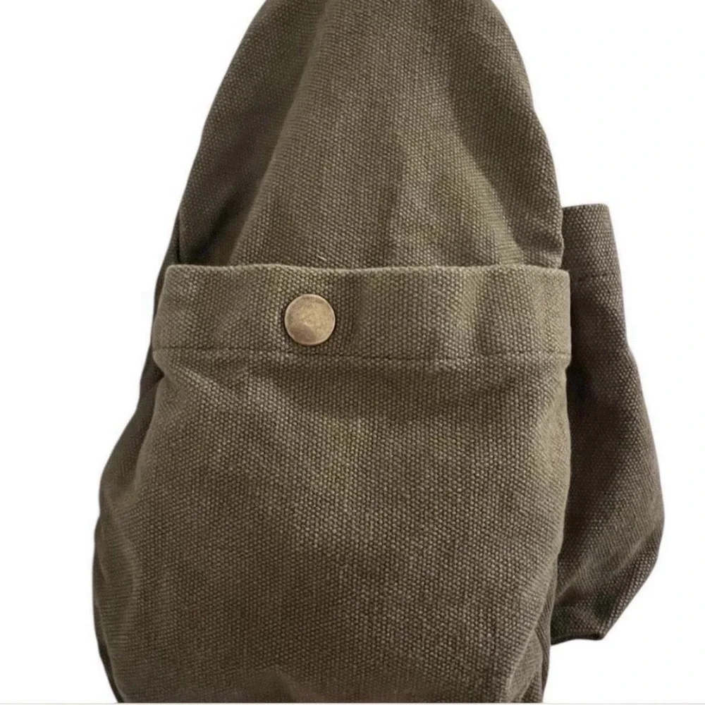 Unisex Canvas Crossbody / Messenger Bag - Large Capacity - Khaki - New